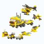 118 Piece - Construction Rescue Helicopter Building Blocks - Yellow & Black