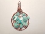 Amazonite Wire Pendant