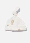 Cotton On Organic Pointelle Beanie - Milk hot Air Balloons