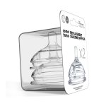 Comotomo Silicone Replacement Nipple Variable Flow Y-cut Thicker Fluids 2 Count