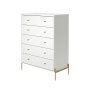 Designer Concepts Jasper Chest Of Drawers 94 Cm With 5 Drawers- White