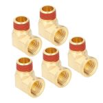90 Degree Elbow Fitting 1 2IN Npt Male Brass Pipe Fitting Adapter Sturdy And Easy To Use Designed With Deep Thread For Home Plum