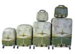 Smte Luxury PC Travel Luggage 6 Piece Airplane With Keychain