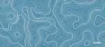 Abstract Contoured Lines - Blue Full Desk XL Coverage Gaming And Office Mouse Pad