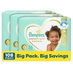 Pampers Premium Care 36 Baby Nappies Size 6 Pack Of 2