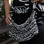 Knitted Sling Bag - White Free