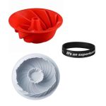 Killer Deals Round Swirl + Spiral Bundt Cake Silicone Baking Mould Combo - Best Bargains Online