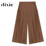 Pleate Detail Culotte Pant - Chocolate S