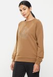 Polo Wmn Nailhead Long Sleeve Sweater - Camel