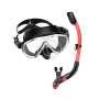 Adult Snorkel Set With Anti-fog Scuba Diving Mask And Silicone Snorkel