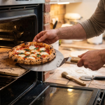 Stainless Steel Round Pizza Peel With Wooden Handle