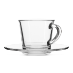 @home Basic Glass Cup And Saucer Set