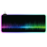 LED Soundwaves Full Desk Coverage Gaming And Office Mouse Pad
