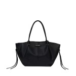 K pierced Medium Tote Bag -black Nickel