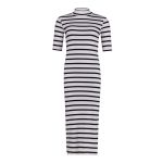 Short Sleeve Highneck Rib Dress