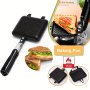 Aluminum Alloy Sandwich Maker Double-sided Non-stick Grill Pan Kitchen Cookware Sandwich Toaster For Stovetop Baking Tool - Single Pack