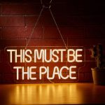 This Must Be The Place Neon Sign For Wall D Cor Dimmable LED Neon Light USB Powered Neon Art Signs Warm White