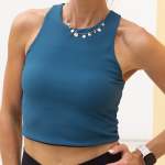 Timeless Tank Crop Top Teal - L Blue