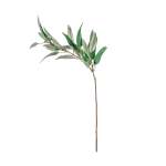 Artificial Olive Branch On Stem - Light Green