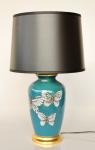 Blue 3 Butterflies Lampbase With Black Shade – 68X40CM