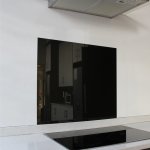 Black Hob Splashback 598 X 650 X 6MM