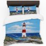 Rocky Shore Lighthouse Duvet Cover Set By Stella Bruwer Queen