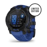 Garmin Instinct 3 Limited Edition Supernova 45 Mm Amoled Smartwatch In Black With Bolt Blue black Band