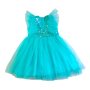 Kids Turquoise Blue Party Dress - Sparkling Sequins And Tulle Dress For Girls