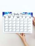 Magnetic Acrylic Planner - Blue Flowers - 600MM X 600MM
