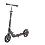 Foldable Aluminum Scooter With Adjustable Handlebar - Black