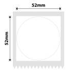 NB564 - - K3 Only - 52X52MM - 580 White Round Labels