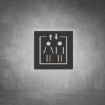 Elevator Sign D02 - Black - Powder Coated Aluminum