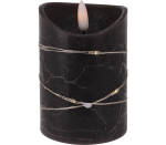7LED Candle Black 7X10CM