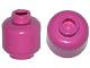 Parts Minifigure- Head Plain - Hollow Stud 3626C - Dark Pink