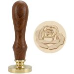 Elegant Rose Wax Seal Stamp 25MM
