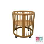 Mola Dream Convertible Cot - Natural Beechwood No