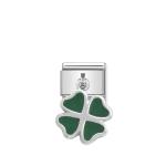 Composable Classic Link In Silver With Four-leaf Clover
