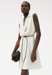 Tie-belt Blazer Dress - Cream