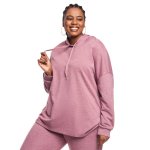 Donnay Plus Size Sweat 1-UP Hooded Top - Pink