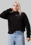 Calvin Klein Plus Woven Label Loose Sweater - Ck Black