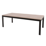 Marley Steel Table - Pine In Chestnut Finish