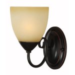 Hardware House Berkshire Series 1 Light Oil Rubbed Bronze 5 Inch By 8-1 4 Inch Bath Wall Lighting Fixture : 16-8137