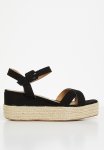 Madison Hailey Espadrille Wedge Heel - Black
