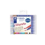 Staedtler Double-ended Fibre-tip 12 Calligraphy Pens