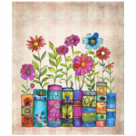 Fabric Paint Tote Whimsical Books