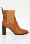 Polo Chelsea High Block Heel Boot - Tan