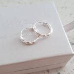 Lisa 925 Sterling Silver Twisted Hoop Earrings Size 2X14MM