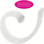 10PCS 50.8CM Silver Plated Jewelry Making Chain Bulk Snake Chain With Lobster Clasp Necklace Extender For Necklace Jewelry For M