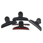 Butterfly Jaw Clips Dual Row Large Black 4 PACK