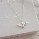 Bell A 925 Sterling Silver Bee Necklace 16X9MM On 45CM Chain